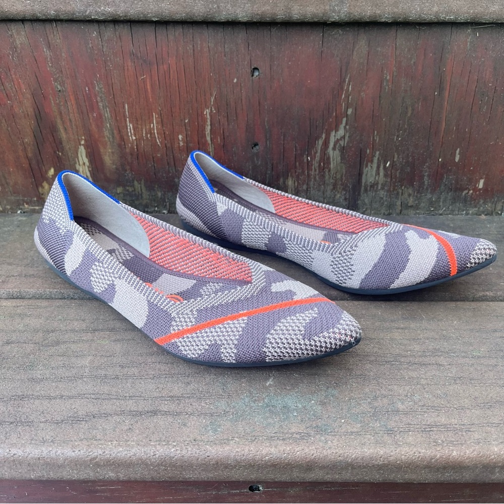 Rothy’s Retired style!!! Camo with orange stripe size 7